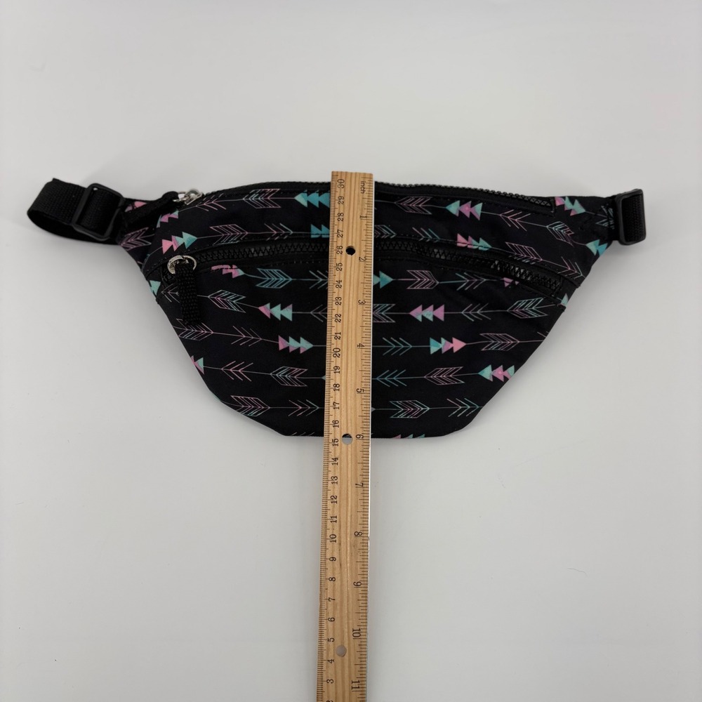 Womens Black Arrow‎ Print Fanny Pack Waist Bag Adjustable Strap - Picture 3 of 4